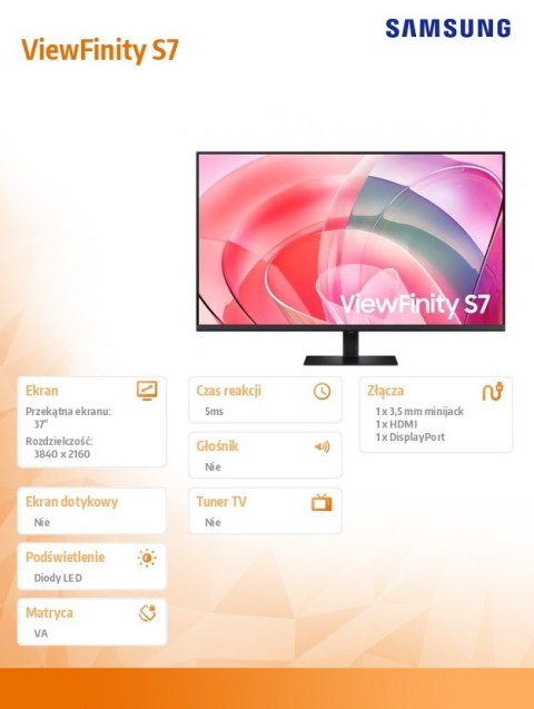 Samsung Monitor 37 cali LS37D700EAUXEN Samsung Monitor 37 cali LS37D700EAUXEN