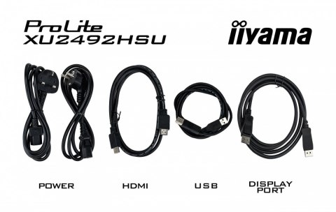 IIYAMA Monitor 23.8 cala XU2492HSU-B6 IPS,FHD,HDMI,DP,100Hz,4xUSB3.2,SLIM,2x2W