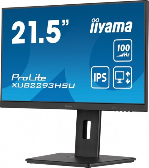 IIYAMA Monitor 21.5 cala ProLite XUB2293HSU-B6 IPS,100Hz,HAS(150mm),1ms,HDMI,DP,2xUSB, FreeSync,2x2W,PIVOT IIYAMA Monitor 21.5 cala ProLite XUB2293HSU-B6 IPS,100Hz,HAS(150mm),1ms,HDMI,DP,2xUSB, FreeSync,2x2W,PIVOT