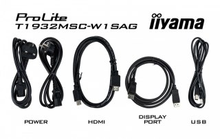 IIYAMA Monitor 19 cali ProLite T1932MSC-W1SA G,POJ.10PKT.IP54,HDMI