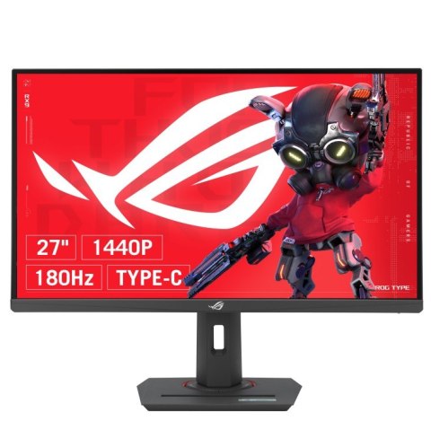 Asus Monitor 27 cali XG27ACS ROG IPS-F 180Hz 1MS/350cd/m2/HDMI DP PIVOT USB-C H:0-120MM