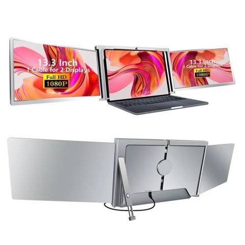 Extralink Przenośne monitory do laptopa Smart Life S300 13,3 cala, 2 monitory IPS, 1080p Full HD Extralink Przenośne monitory do laptopa Smart Life S300 13,3 cala, 2 monitory IPS, 1080p Full HD