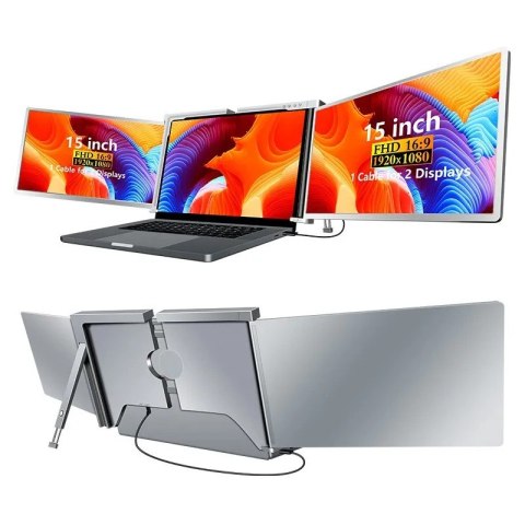 Extralink Przenośne monitory do laptopa Smart Life S600 15 cali, 2 monitory IPS, 1080p Full HD Extralink Przenośne monitory do laptopa Smart Life S600 15 cali, 2 monitory IPS, 1080p Full HD
