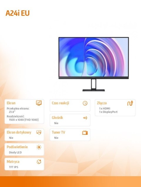 XIAOMI Monitor 23.8 cali A24i EU XIAOMI Monitor 23.8 cali A24i EU