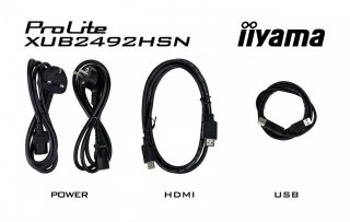 IIYAMA Monitor 24 cale XUB2492HSN-B5 IPS,USB-C Dock,HDMI,DP,DaisyChain,HAS