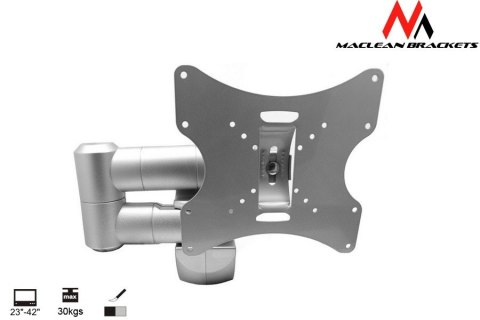 Maclean Uchwyt do monitora 23-42'' 30 kg uniwersalny MC-503A S max vesa 200 srebrny Maclean Uchwyt do monitora 23-42'' 30 kg uniwersalny MC-503A S max vesa 200 srebrny
