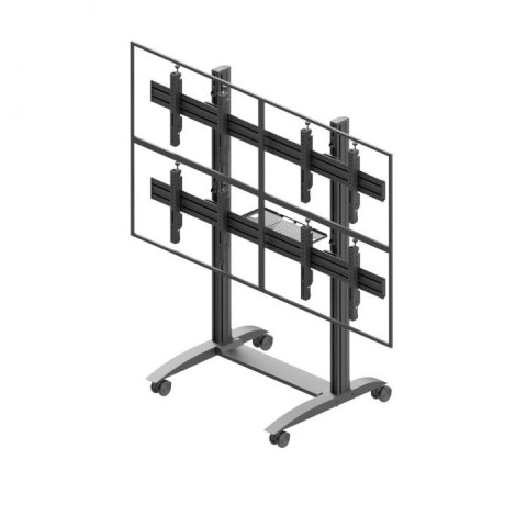 Edbak VWTA2257-L Mobilna konstrukcja ściany wideo, modułowa 2x2 poziom, 50-57 cali VESA 100x100 - 600x400 220kg Edbak VWTA2257-L Mobilna konstrukcja ściany wideo, modułowa 2x2 poziom, 50-57 cali VESA 100x100 - 600x400 220kg