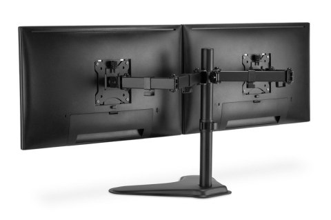 Digitus Stojak biurkowy podwójny z zaciskiem 2xLCD max. 32" max. Obciążenie 2x 8kg uchylno-obrotowy czarny Digitus Stojak biurkowy podwójny z zaciskiem 2xLCD max. 32" max. Obciążenie 2x 8kg uchylno-obrotowy czarny