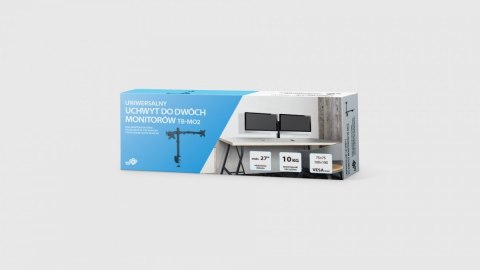 TB Uchwyt TB-MO2 do dwóch monitorów dwuramienny do 27 cali 10kg VESA 100 TB Uchwyt TB-MO2 do dwóch monitorów dwuramienny do 27 cali 10kg VESA 100