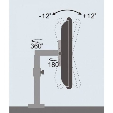 Techly Uchwyt biurkowy regulowany 13-19cali 8kg czarny Techly Uchwyt biurkowy regulowany 13-19cali 8kg czarny