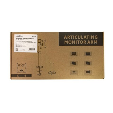 LogiLink Uchwyt na monitor 17-32 cale Stalowy LogiLink Uchwyt na monitor 17-32 cale Stalowy