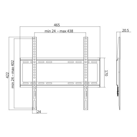 LogiLink Uchwyt ścienny 32-55 LCD/LED VESA, max. 35kg LogiLink Uchwyt ścienny 32-55 LCD/LED VESA, max. 35kg