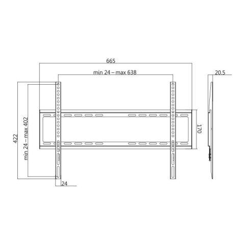 LogiLink Uchwyt ścienny 37-70 LCD/LED VESA, max. 35kg LogiLink Uchwyt ścienny 37-70 LCD/LED VESA, max. 35kg
