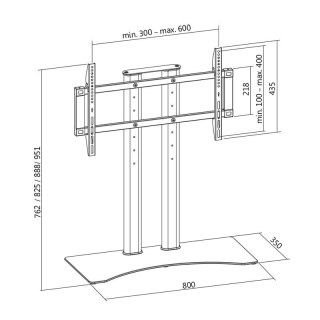 LogiLink Uchwyt wolnostojący VESA 600x400, 37-65", LCD/LED