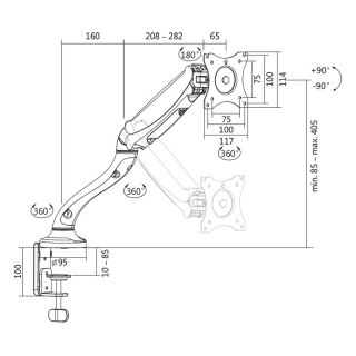 LogiLink Uchwyt do monitora VESA , 13-27 cali, max. 6kg