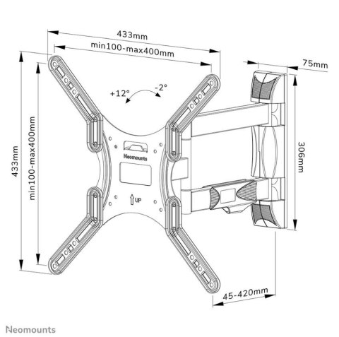 Neomounts Uchwyt ścienny WL40-550BL14 32-55 cali