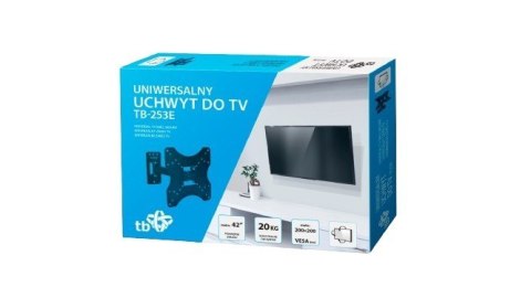 TB Uchwyt TV TB-253E do telewizora do 42 cali 20kg max VESA 200x200 TB Uchwyt TV TB-253E do telewizora do 42 cali 20kg max VESA 200x200