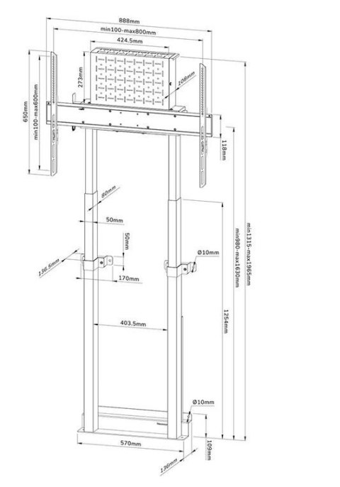 Neomounts Uchwyt na monitor WL55-875WH1