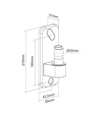 Neomounts AWL75-450BL ADAPTER ŚCIENNY DO UCHWYTÓW
