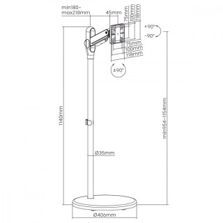 Maclean Mobilny stojak do TV Monitora 17-35 cali MC970B