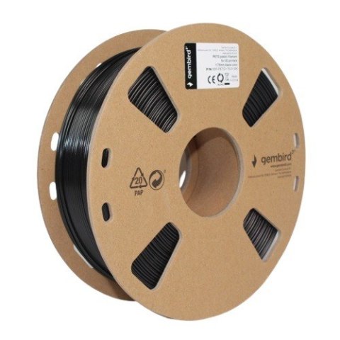 Gembird Filament drukarki 3D PETG/1.75mm/1kg/czarny Gembird Filament drukarki 3D PETG/1.75mm/1kg/czarny