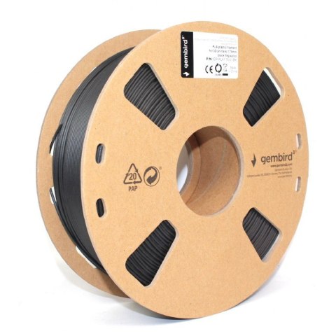 Gembird Filament drukarki 3D PLA/1.75 mm/1kg/czarny Gembird Filament drukarki 3D PLA/1.75 mm/1kg/czarny