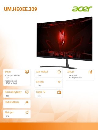 Acer Monitor 27 cali ED273US3BMIIPX