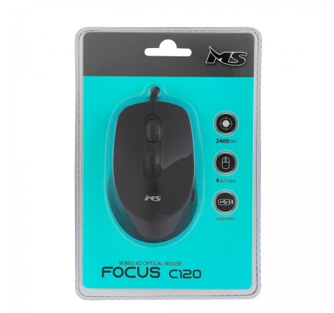 MS Mysz przewodowa Focus C120 2400 DPI czarna MS Mysz przewodowa Focus C120 2400 DPI czarna