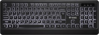 YENKEE Klawiatura Podświetlana cicha USB z niskoprofilowymi klawiszami