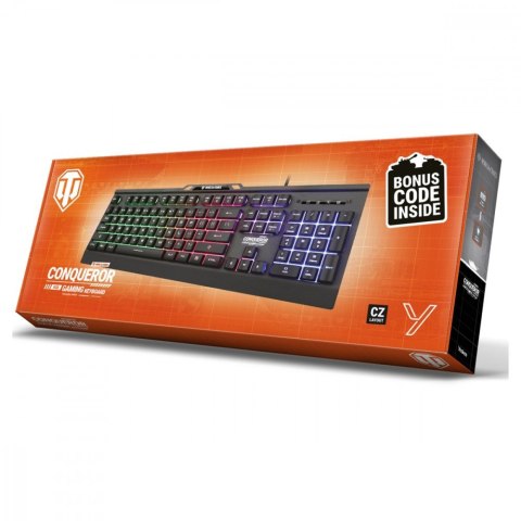 YENKEE Klawiatura metalowa dla Graczy COMQUEROR dynamiczne podświetlenie - wersja limitowana World Of Tanks YENKEE Klawiatura metalowa dla Graczy COMQUEROR dynamiczne podświetlenie - wersja limitowana World Of Tanks