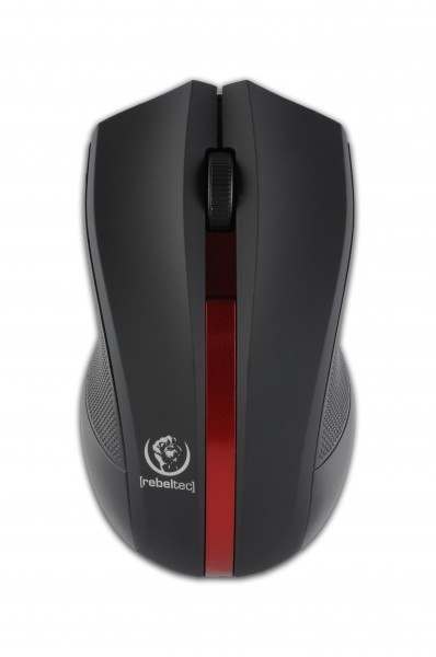 Rebeltec Bezprzewodowa mysz optyczna, GALAXY Black/red, powierzchnia gumowana Rebeltec Bezprzewodowa mysz optyczna, GALAXY Black/red, powierzchnia gumowana