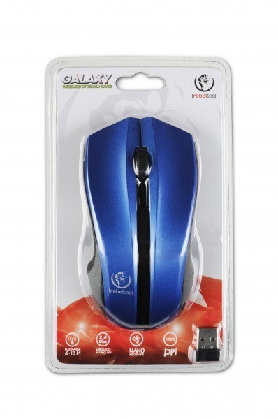Rebeltec Bezprzewodowa mysz optyczna, GALAXY Blue/silver Rebeltec Bezprzewodowa mysz optyczna, GALAXY Blue/silver
