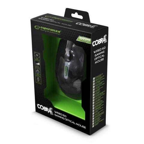 Esperanza MYSZKA PRZEWODOWA DLA GRACZY 6D OPTYCZNA USB MX207 COBRA Esperanza MYSZKA PRZEWODOWA DLA GRACZY 6D OPTYCZNA USB MX207 COBRA