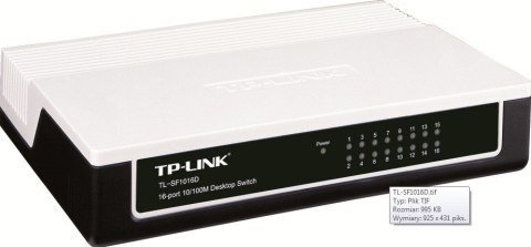 TP-LINK SF1016D switch L2 16x10/100 Desktop TP-LINK SF1016D switch L2 16x10/100 Desktop