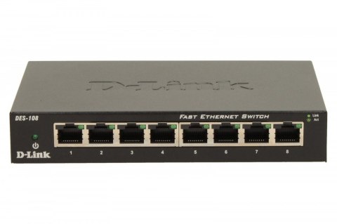 D-Link Switch 8-port 10/100 Metal Housing D-Link Switch 8-port 10/100 Metal Housing