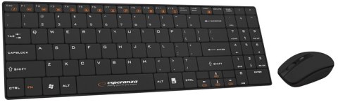 Esperanza ZESTAW BEZPRZEWODOWY KLAWIATURA SLIM + MYSZ 2,4 GHz EK122K LIBERTY CZARNY Esperanza ZESTAW BEZPRZEWODOWY KLAWIATURA SLIM + MYSZ 2,4 GHz EK122K LIBERTY CZARNY