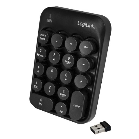 LogiLink Klawiatura bezprzewodowa numeryczna, 18 klawiszy, 2.4GHz LogiLink Klawiatura bezprzewodowa numeryczna, 18 klawiszy, 2.4GHz