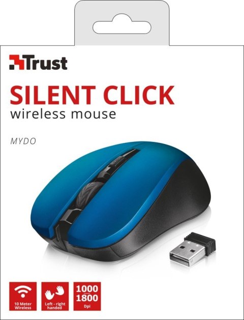 Trust Mydo Silent Click bezprzewodowa mysz niebieska Trust Mydo Silent Click bezprzewodowa mysz niebieska