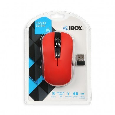 IBOX Mysz Loriini Pro optyczna bezprzewodowa Czerwona IBOX Mysz Loriini Pro optyczna bezprzewodowa Czerwona