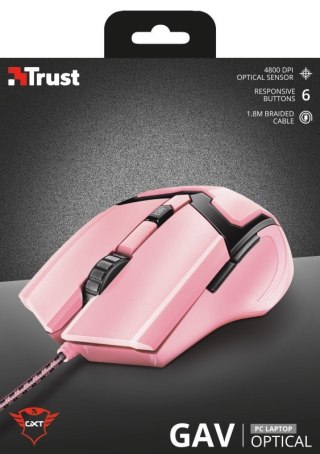 Trust Mysz gamingowa GXT 101P GAV różowa