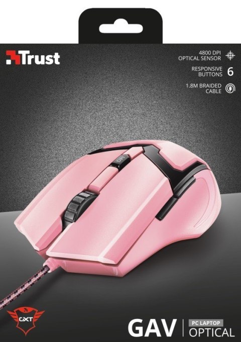 Trust Mysz gamingowa GXT 101P GAV różowa Trust Mysz gamingowa GXT 101P GAV różowa