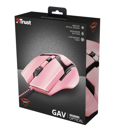 Trust Mysz gamingowa GXT 101P GAV różowa Trust Mysz gamingowa GXT 101P GAV różowa