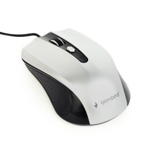 Gembird Mysz optyczna USB czarno-srebrna