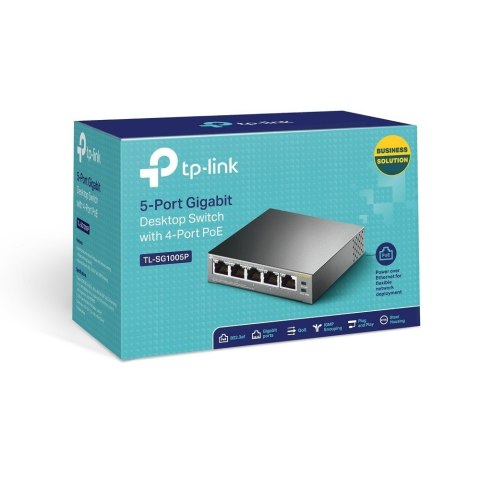TP-LINK Przełącznik SG1005P 5 x GE (4 x PoE) TP-LINK Przełącznik SG1005P 5 x GE (4 x PoE)