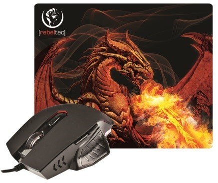 Rebeltec RED DRAGON zestaw gamingowy mysz + podkładka Rebeltec RED DRAGON zestaw gamingowy mysz + podkładka