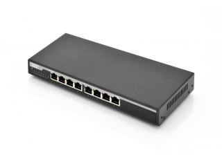 Digitus Switch Gigabit Desktop 8-portowy, 8x10/100/1000Mbps PoE+ af/at 135W, Metalowa obudowa