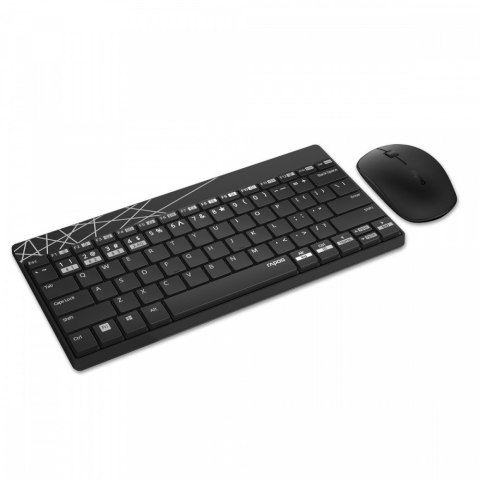 RAPOO Zestaw bezprzewodowy multi-mode 8000M UI czarny RAPOO Zestaw bezprzewodowy multi-mode 8000M UI czarny