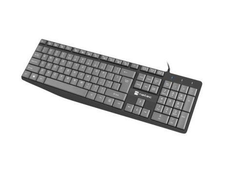 Natec Klawiatura Nautilus US Slim 1.8m czarno-szara Natec Klawiatura Nautilus US Slim 1.8m czarno-szara