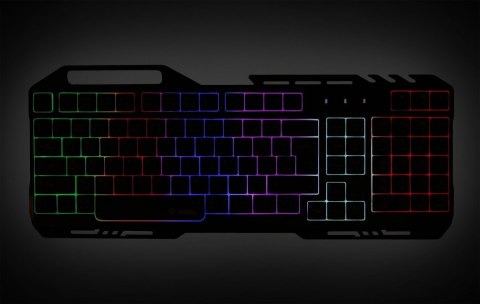 YENKEE Klawiatura YKB 3200 Shadow metalowa, podświetlenie LED