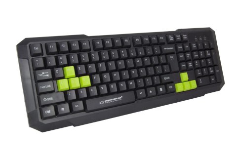 Esperanza Klawiatura przewodowa Gaming Usb Aspis Zielona Esperanza Klawiatura przewodowa Gaming Usb Aspis Zielona